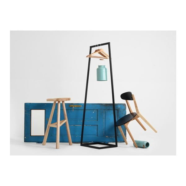 Črno stojalo za obleke CustomForm Hall, širina 50 cm-image-1