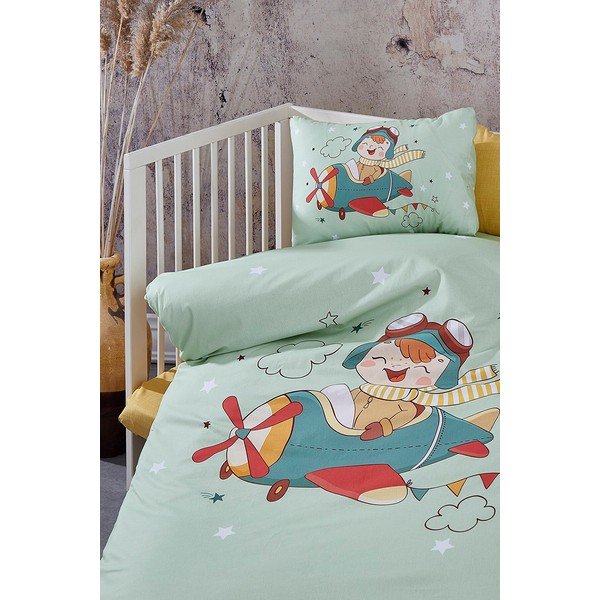 Bombažna otroška posteljnina za otroško posteljico z rjuho/4-delna 100x150 cm Pilot – Mila Home-image-3