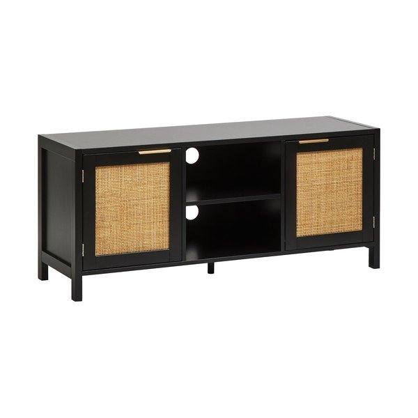 Črna TV omarica 120x52x38 cm Sherman – Premier Housewares