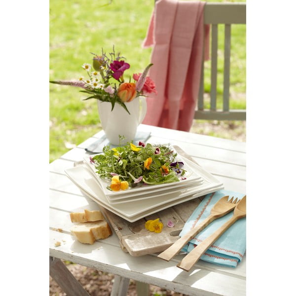 Bel porcelanast globoki krožnik Maxwell & Williams East Meets West, 21,5 x 21,5 cm-image-2