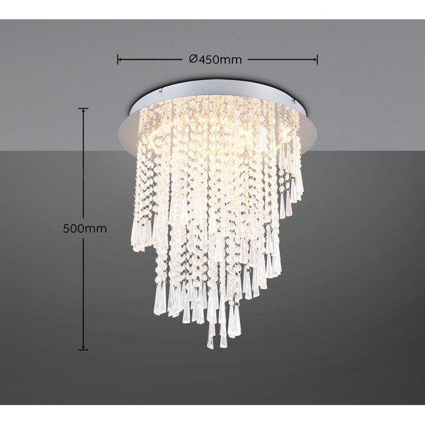LED stropna svetilka v srebrni barvi ø 45 cm Pomp – Reality-image-2