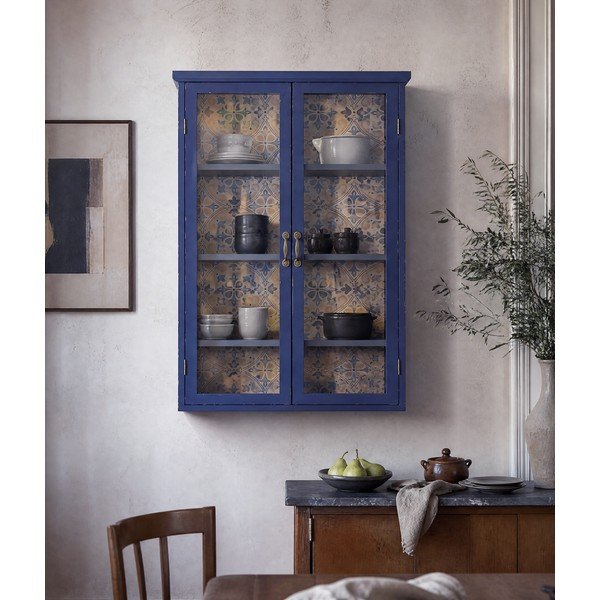 Modra vitrina iz masivne jelke 81x122x22 cm Hazem – Bloomingville-image-3
