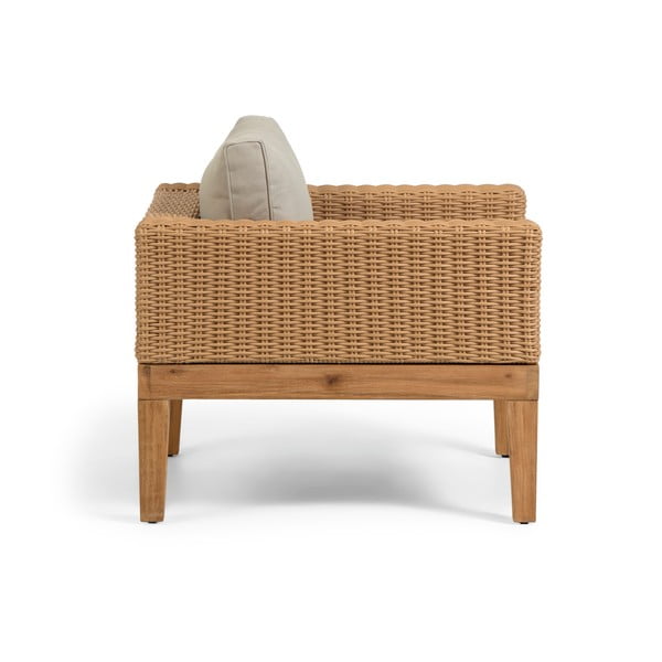 Vrtni fotelj z bež blazinami Kave Home Acae-image-3