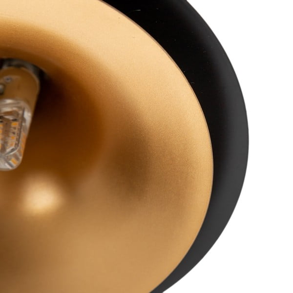 Črna viseča svetilka s kovinskim senčilom ø 36 cm – Ixia-image-1