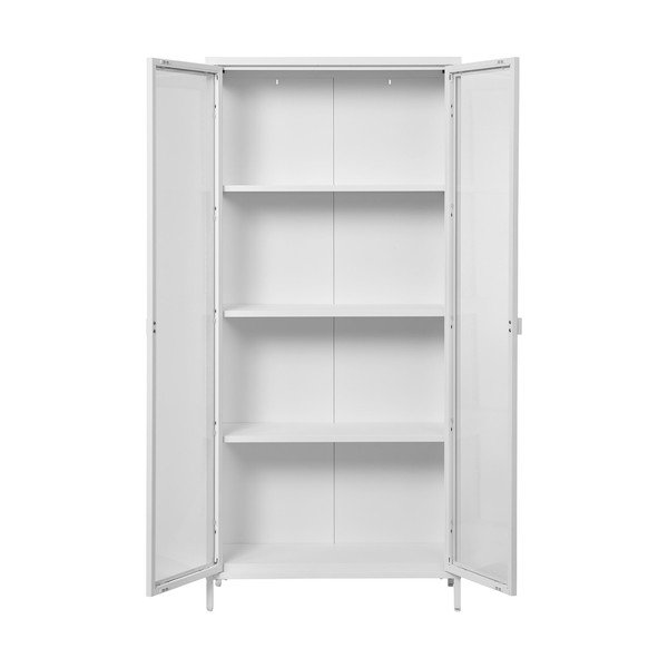 Bela kovinska vitrina 80x175 cm Brisbane – House Nordic-image-2