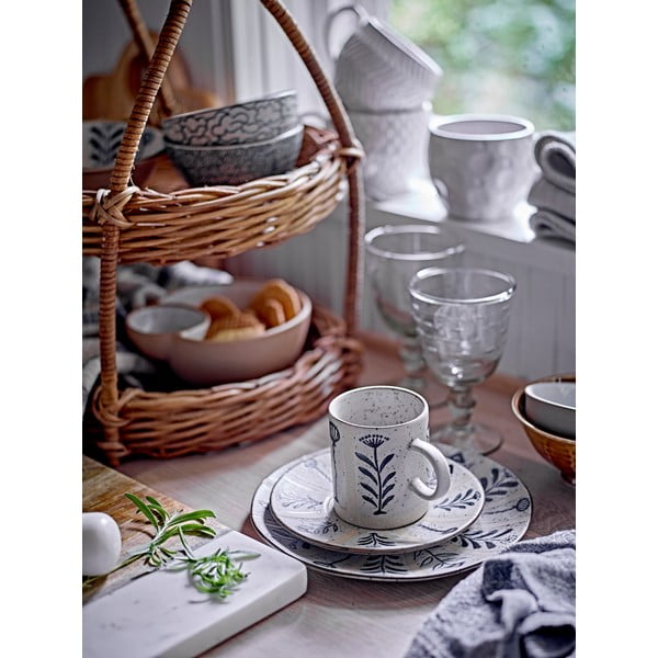 Moder in kremno bel desertni lončen krožnik ø 16 cm Leonie – Bloomingville-image-1