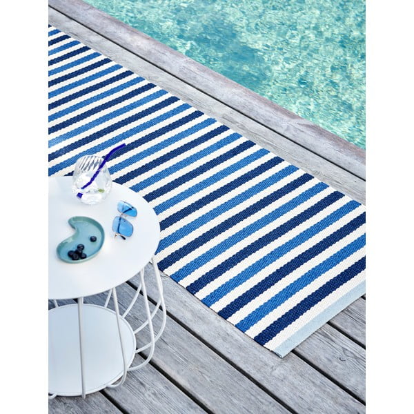 Modra/kremno bela notranja in zunanja preproga 70x120 cm Teo Denim – Pappelina-image-3