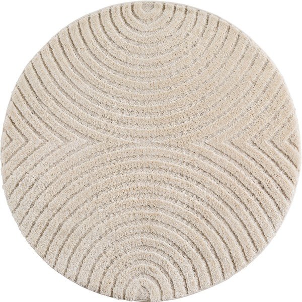 Kremno bela okrogla preproga iz mešanice jute ø 160 cm Art 1122 – Ayyildiz Carpets