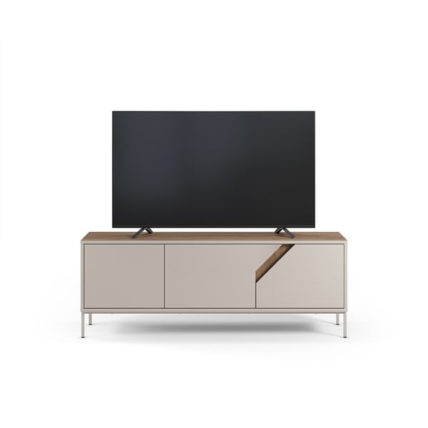 Kremno bela/naravna komoda v hrastovem dekorju 150x55x35 cm Lilou – Marckeric-image-3