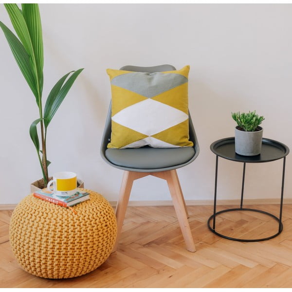 Komplet 2 sivih stolov z bukovimi nogami Bonami Essentials Retro-image-1