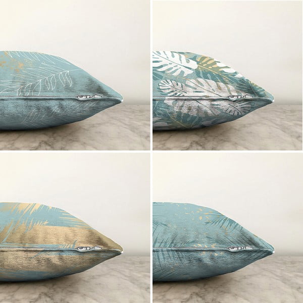 Komplet 4 prevlek za okrasne blazine Minimalist Cushion Covers Lagoon, 55 x 55 cm-image-2
