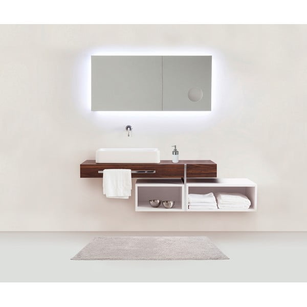 Siva bombažna kopalniška preproga Wenko Ono, 50 x 80 cm-image-1