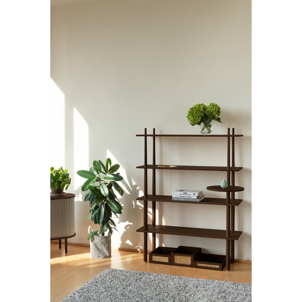 Rjav sistem modularnih polic v hrastovem dekorju 110x148 cm Stories – UMAGE-image-1