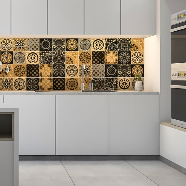 Komplet 15 stenskih nalepk Ambiance Wall Decal Azulejos Tiles San Juan, 10 x 10 cm-image-1