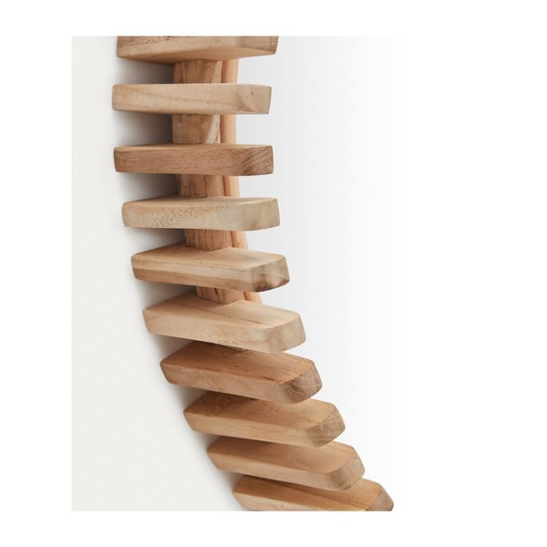 Stensko ogledalo z lesenim okvirjem ø 60 cm Polke – Kave Home-image-3