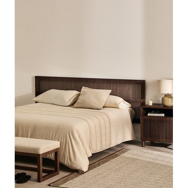 Vzglavje iz masivnega jesena v temni naravni barvi 195x70 cm Beyla – Kave Home-image-1