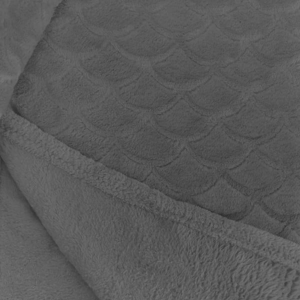 Siva odeja iz mikrovlaken DecoKing Sardi, 70 x 150 cm