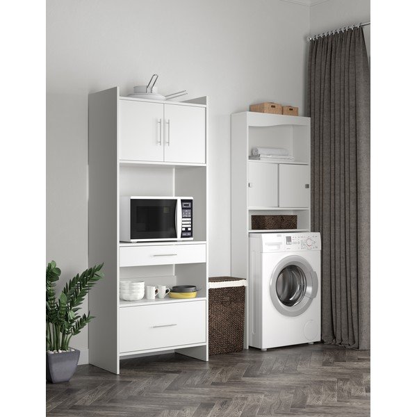 Bela omarica za pralni stroj ali WC 64x177 cm Wave – TemaHome-image-1
