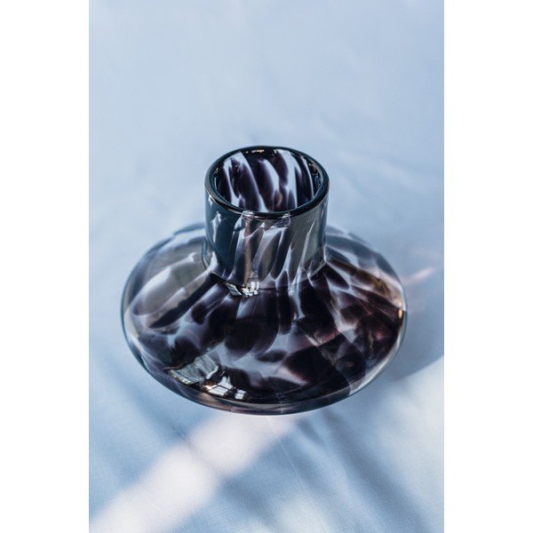 Rjava steklena ročno izdelana vaza (višina 28 cm) Glom – noo.ma-image-3