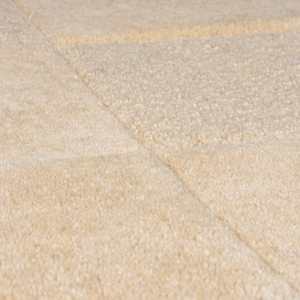 Bež volnena preproga 290x200 cm Checkerboard - Flair Rugs-image-3