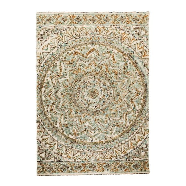 Preproga iz prave volne in bombaža Kare Design Arabski cvet, 240 x 170 cm