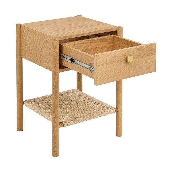 Nočna omarica v hrastovem dekorju v svetli naravni barvi Monfort – Actona-image-3