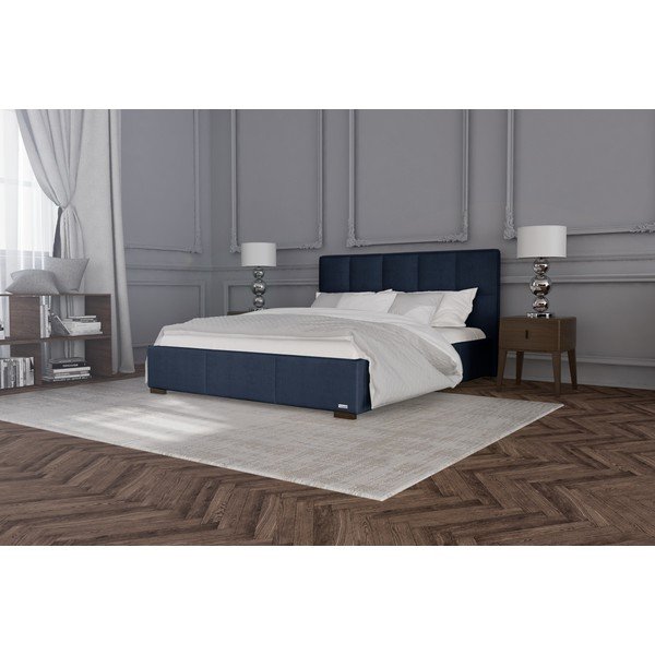 Temno modra zakonska postelja Guy Laroche Home Allure, 160 x 200 cm-image-1