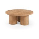 Okrogla klubska mizica v hrastovem dekorju v naravni barvi ø 100 cm Arancha – MOME
