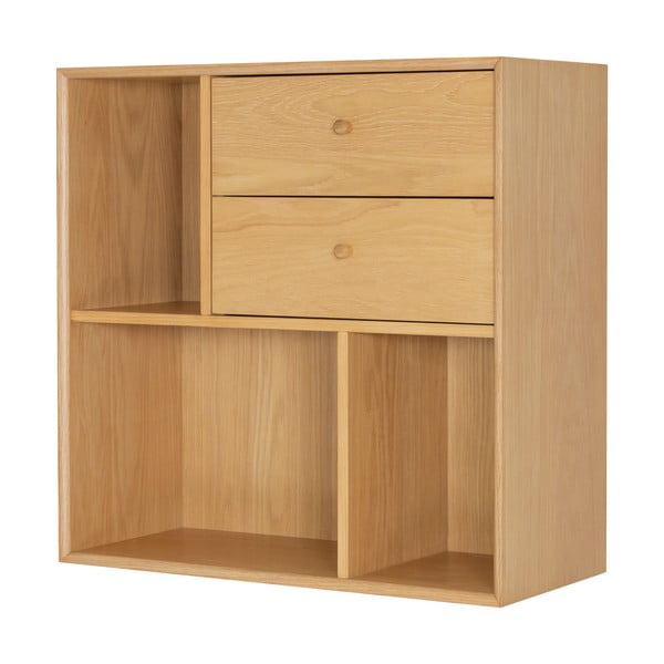 Sistem modularnih polic v hrastovem dekorju v naravni barvi 70x70 cm Z  – Tenzo-image-3