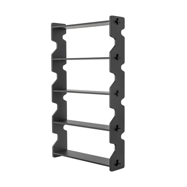 Črn regal iz masivnega bora 84x140x20 cm Savoya – Bloomingville-image-2