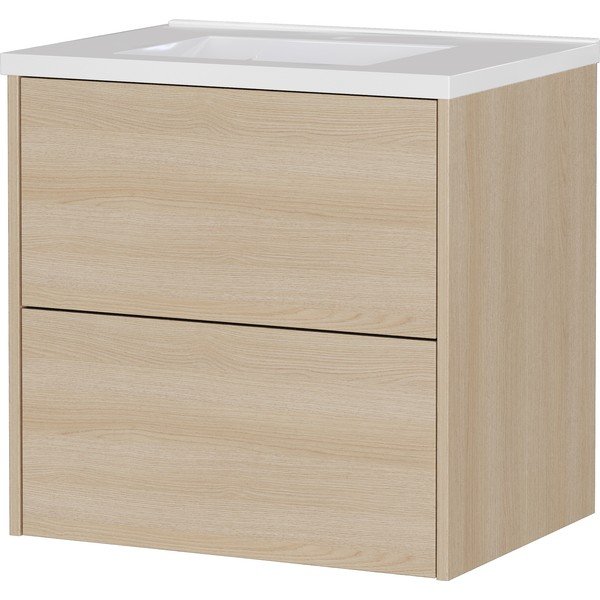 Stenska omarica za pod umivalnik v hrastovem dekorju v naravni barvi 61x61 cm Bodera – Germania