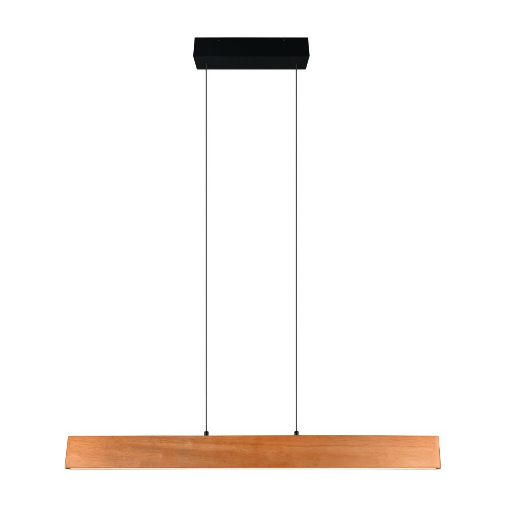 LED viseča svetilka v naravni barvi z lesenim senčilom Edgewood
