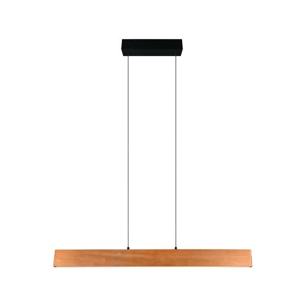 LED viseča svetilka v naravni barvi z lesenim senčilom Edgewood – Trio