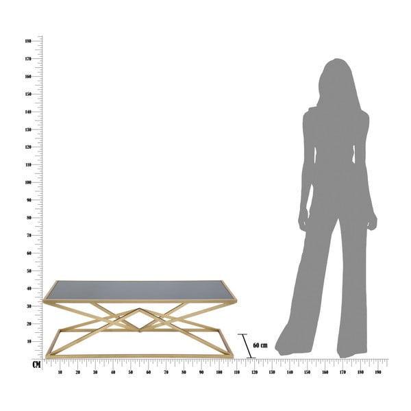 Kavna miza s črnim steklom Mauro Ferretti Piramid, 110 x 60 cm-image-2