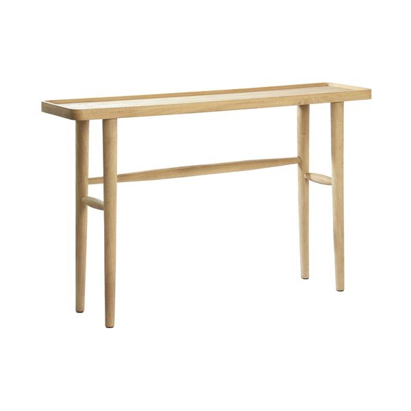 Stranska mizica iz masivnega manga v naravni barvi 30x120 cm Qiano – Light & Living