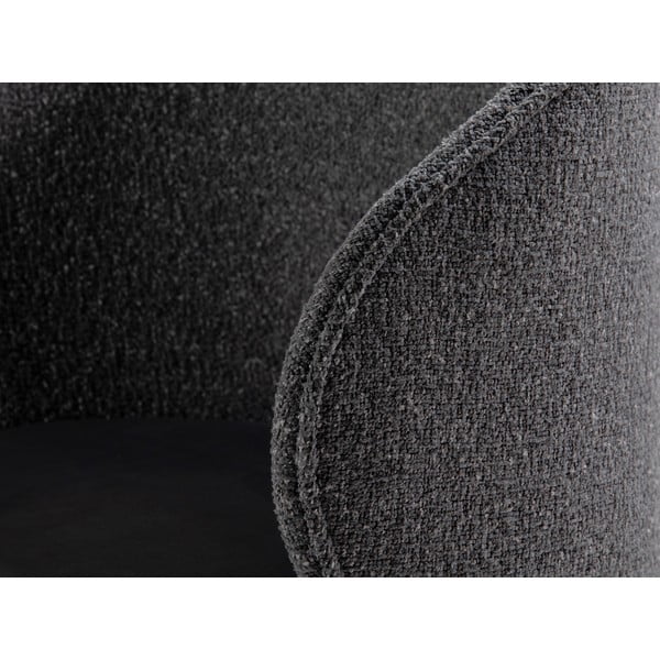 Temno siv žameten fotelj Inez – Micadoni -image-1