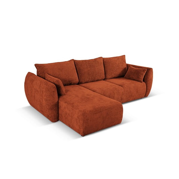 Oranžna kotna sedežna garnitura (levi kot) Matera – Cosmopolitan Design-image-4