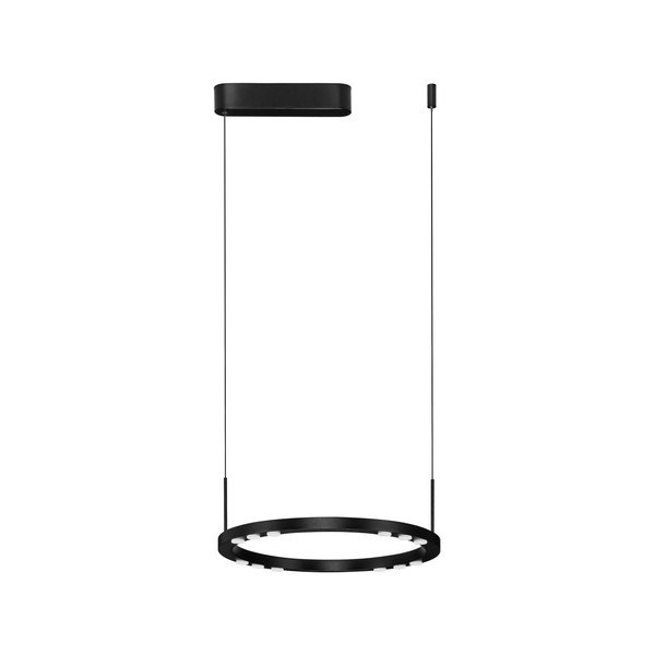 Mat črna aluminijasta LED zatemnitvena viseča svetilka ø 40 cm Lunette – Nova Luce