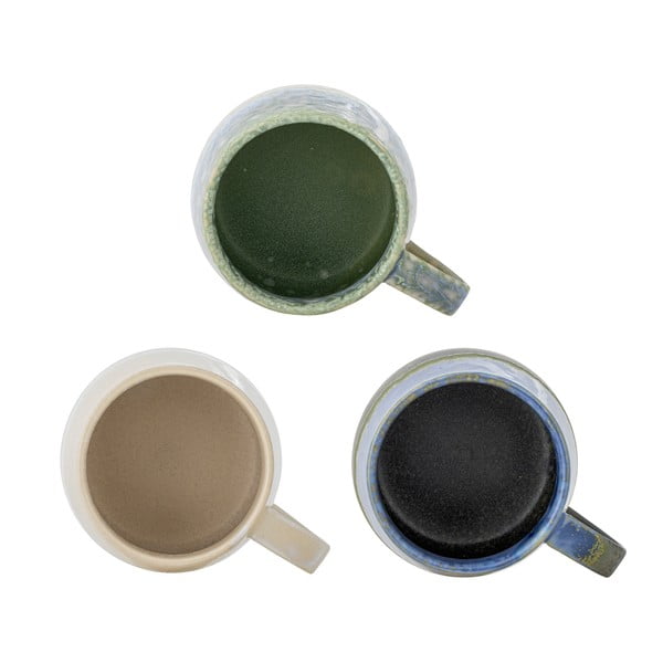 Modro-bež skodelice v kompletu 3 ks iz kamenine 460 ml Cloe – Bloomingville-image-3