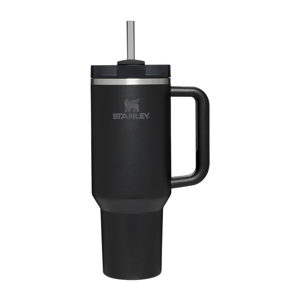 Črna termovka s slamico iz nerjavečega jekla 1,18 l Quencher H2.0 FlowState Tumbler Black – Stanley