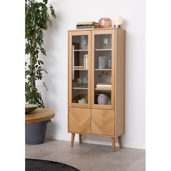 Vitrina v dekorju hrasta 80x178 cm Nagano - Actona-image-1