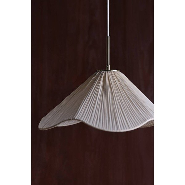 Kremno bela tekstilna viseča svetilka ø 50 cm Lunaria – Jotex-image-3