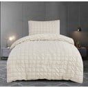 Bež enojna posteljnina iz krepa 140x200 cm Naomi – My House