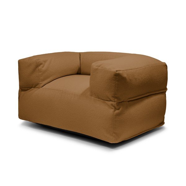 Rjava vreča za sedenje iz tkanine bouclé MooG – SLOWDOWN