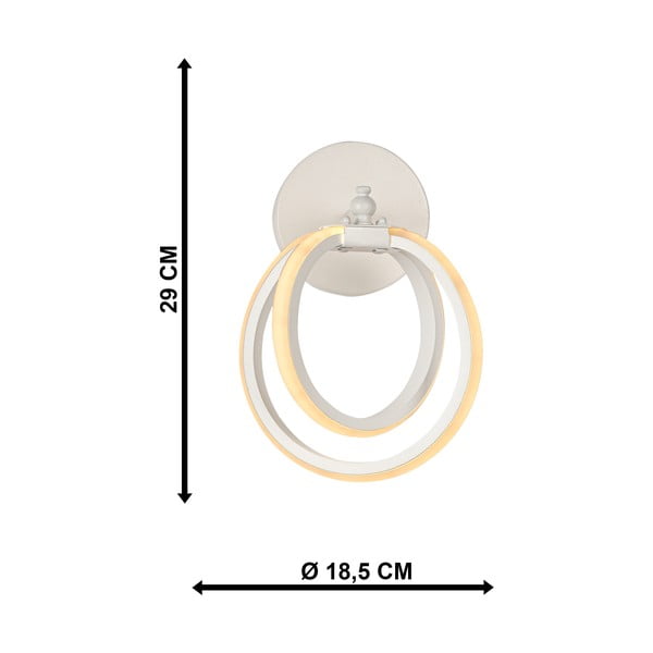 Bela kovinska LED stenska svetilka Sezen – Squid Lighting-image-4