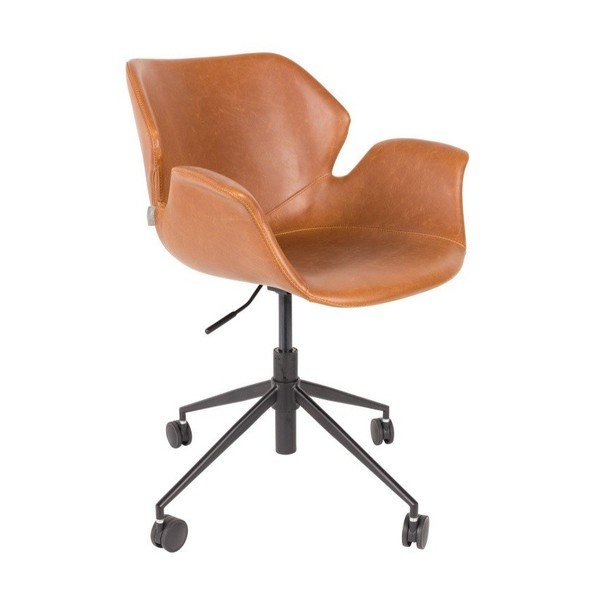 Rjav pisarniški stol Zuiver Office Chair Nikki