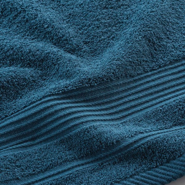 Temno modra bombažna brisača iz frotirja 50x90 cm Tendresse – douceur d'intérieur-image-2