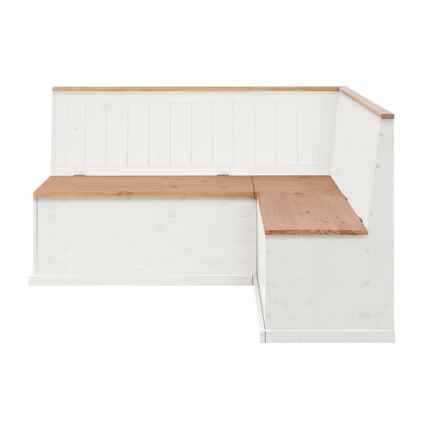 Nastavljiva kotna klop iz belega bora s prostorom za shranjevanje Støraa Silas