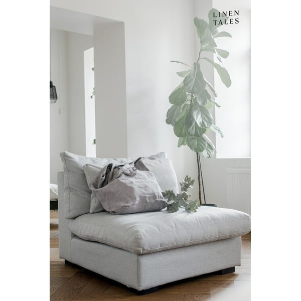 Pepelno siva lanena prevleka za okrasno blazino Linen Tales, 45 x 45 cm-image-2