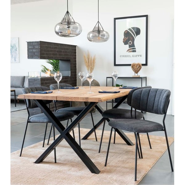 Jedilna miza z masivno hrastovo ploščo House Nordic Toulon, 140 x 95 cm-image-2